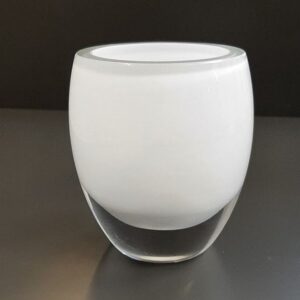 COLOMBO ART.B0011 bicchiere vetro Murano bianco latte